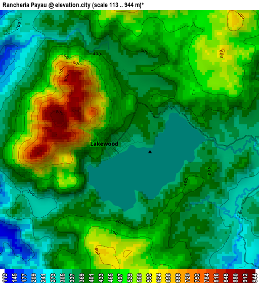 Rancheria Payau elevation map