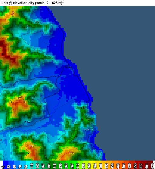 Lais elevation map