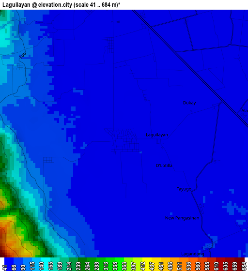 Laguilayan elevation map