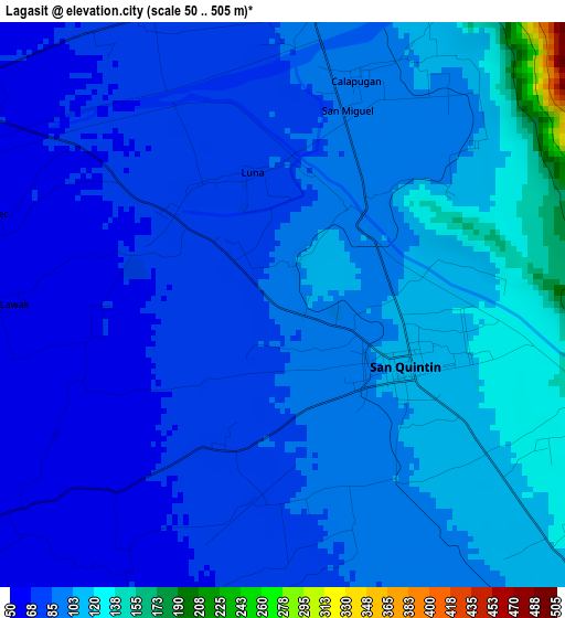 Lagasit elevation map