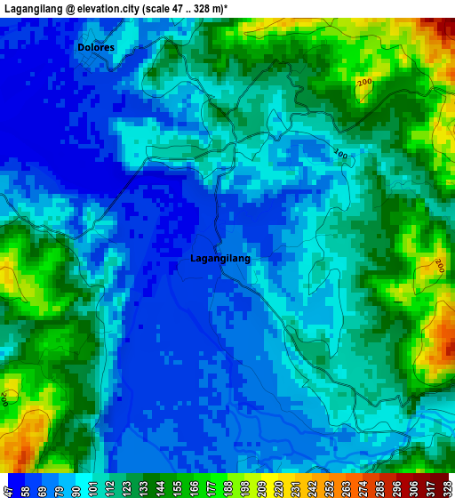 Lagangilang elevation map