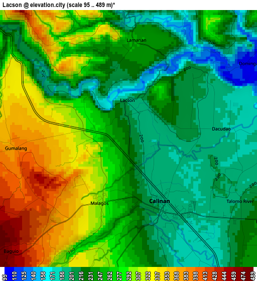 Lacson elevation map