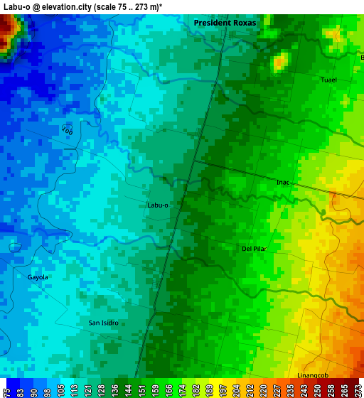 Labu-o elevation map