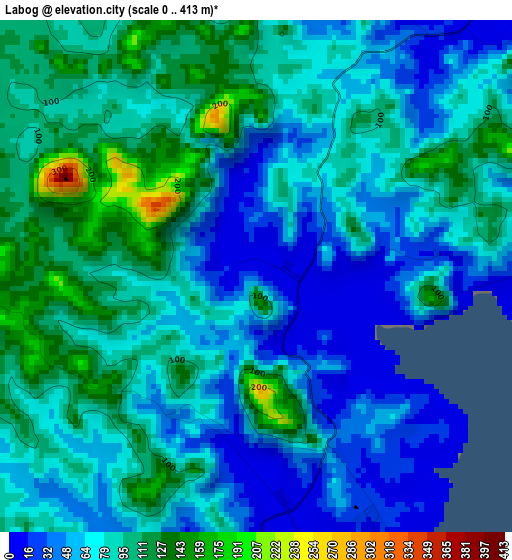 Labog elevation map