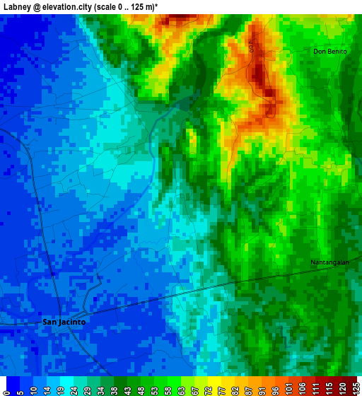 Labney elevation map