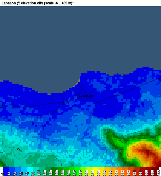 Labason elevation map