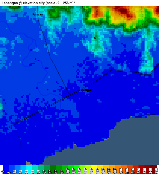 Labangan elevation map