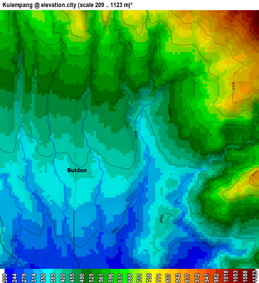 Kulempang elevation map