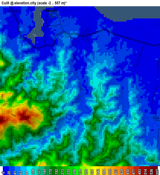 Culit elevation map