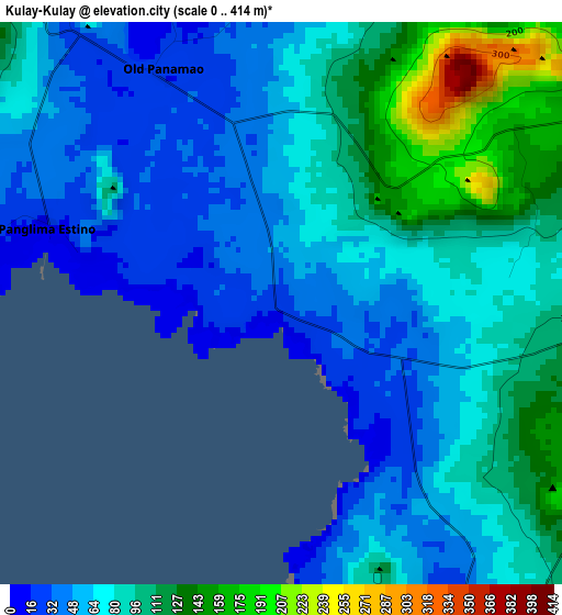 Kulay-Kulay elevation map