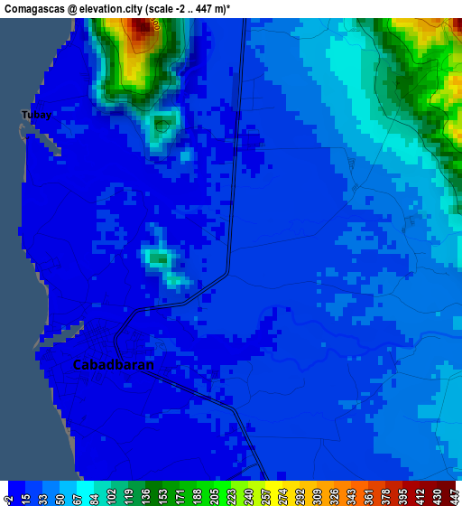 Comagascas elevation map