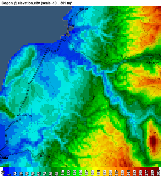 Cogon elevation map