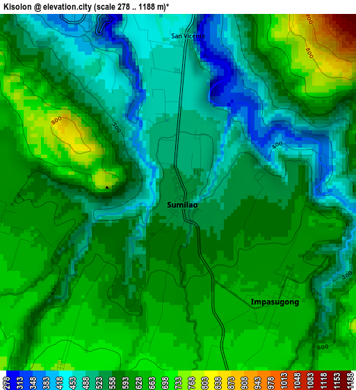 Kisolon elevation map