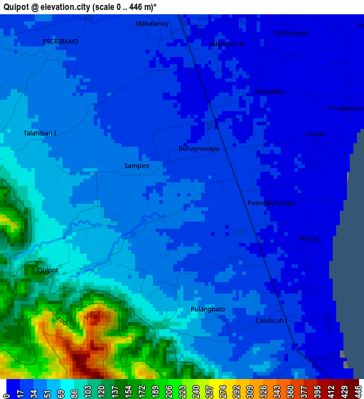 Quipot elevation map