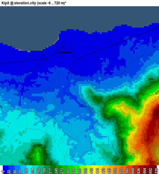 Kipit elevation map