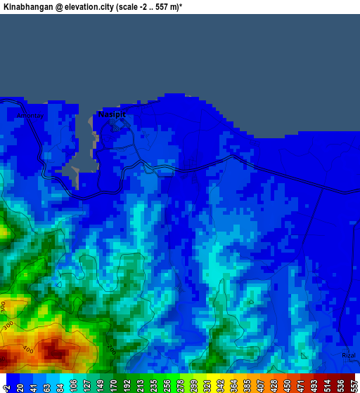 Kinabhangan elevation map