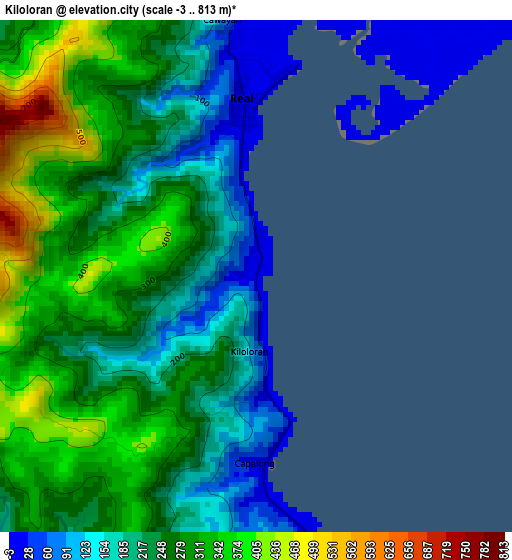 Kiloloran elevation map