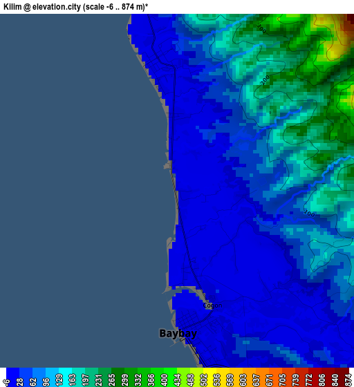 Kilim elevation map