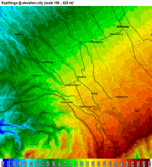 Kaytitinga elevation map