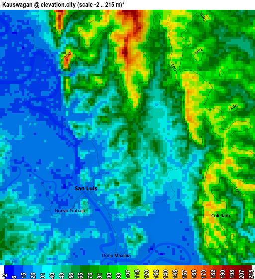 Kauswagan elevation map