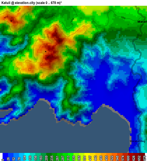 Katuli elevation map