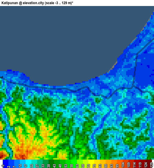 Katipunan elevation map