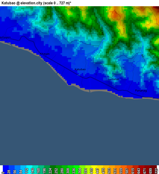 Katubao elevation map