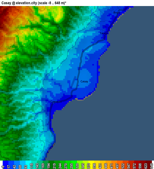 Casay elevation map