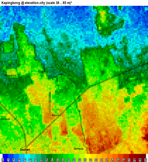 Kapingkong elevation map