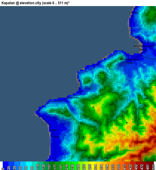 Kapatan elevation map