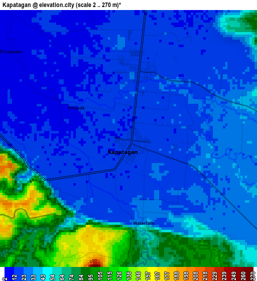 Kapatagan elevation map