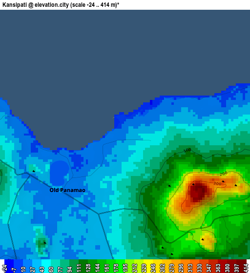 Kansipati elevation map