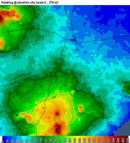 Kambing elevation map