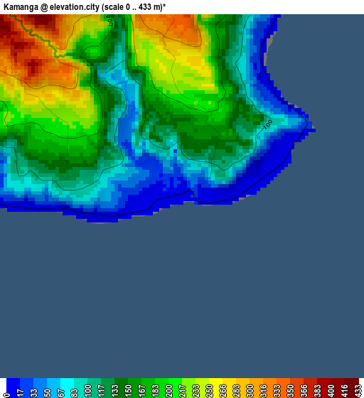 Kamanga elevation map