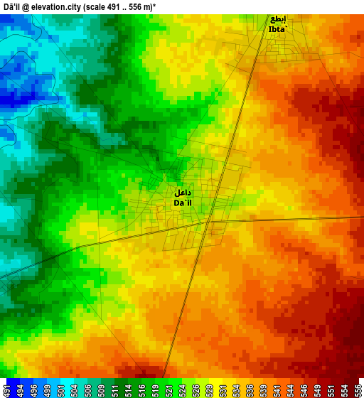 Dā‘il elevation map