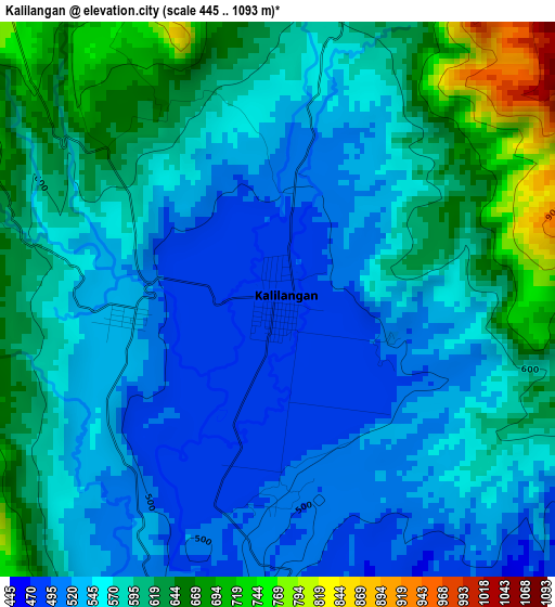 Kalilangan elevation map