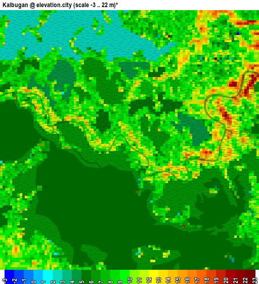 Kalbugan elevation map