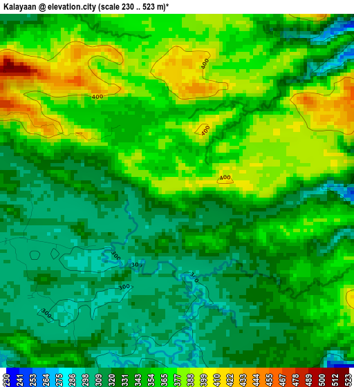 Kalayaan elevation map