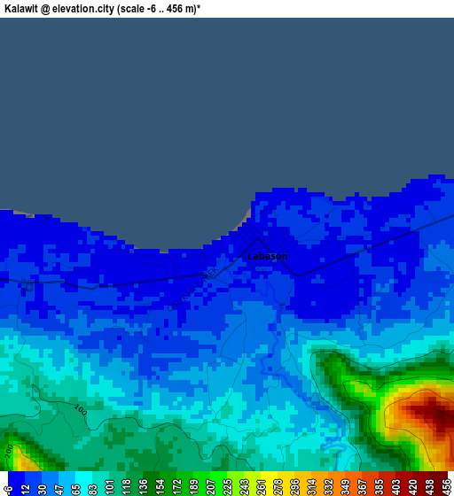 Kalawit elevation map