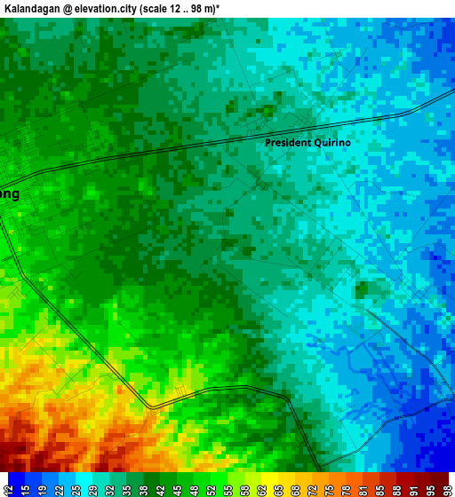 Kalandagan elevation map