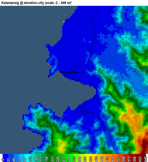 Kalamansig elevation map