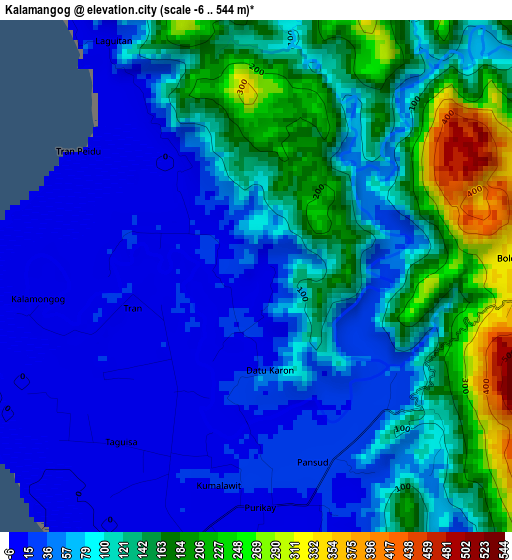 Kalamangog elevation map