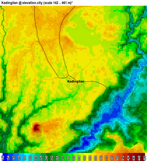 Kadingilan elevation map