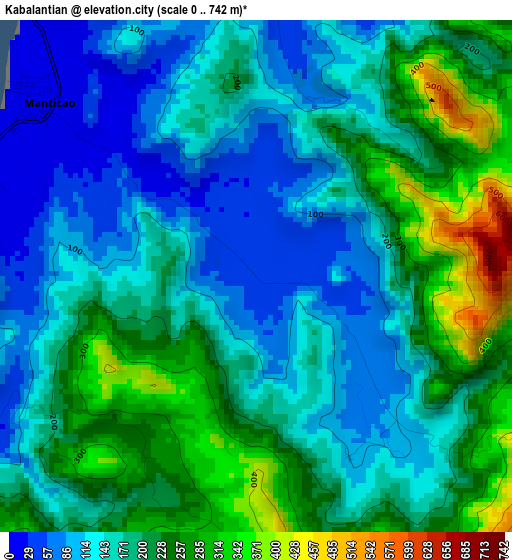 Kabalantian elevation map