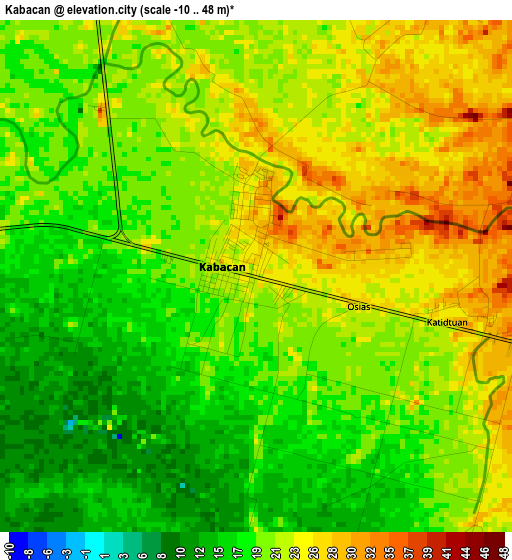 Kabacan elevation map