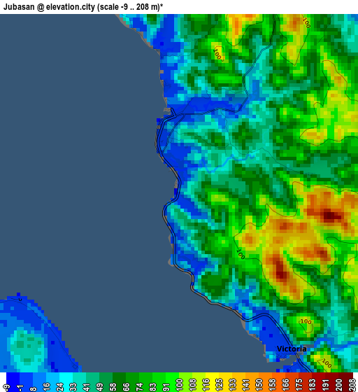 Jubasan elevation map