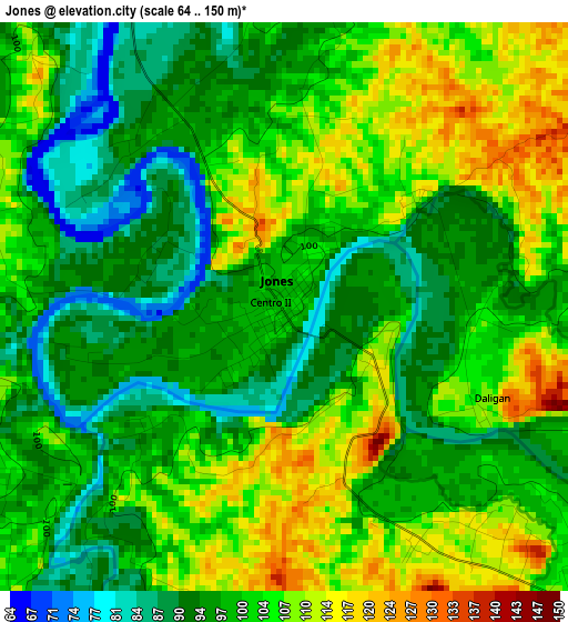 Jones elevation map