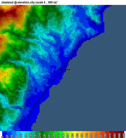 Jimalalud elevation map