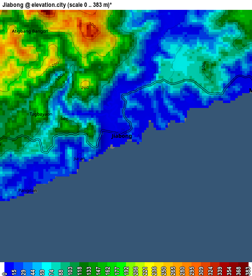Jiabong elevation map