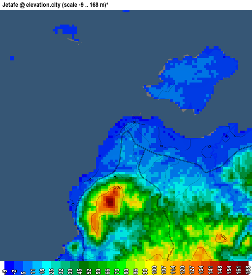 Jetafe elevation map